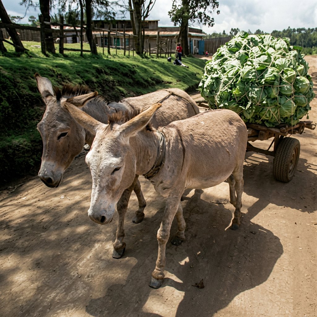 Donkey transport, Kenya